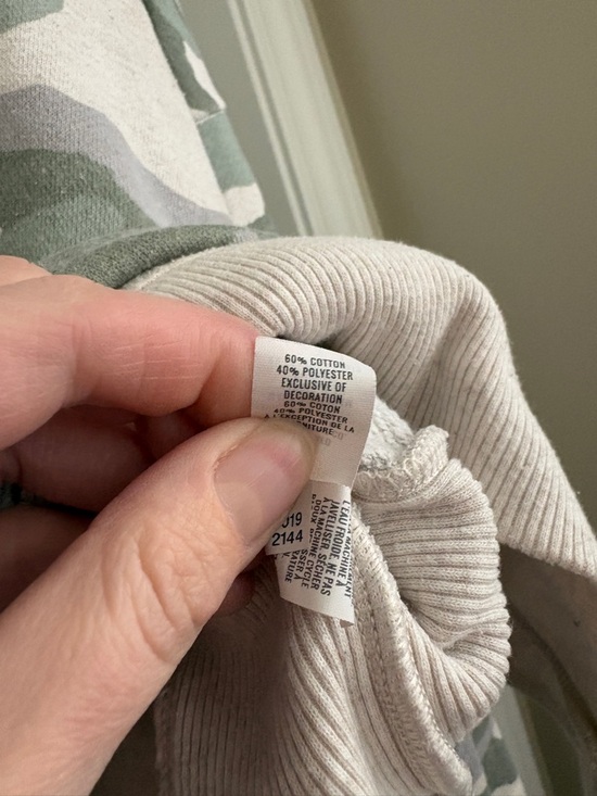 Aerie Oversized Camo Split Hem Sweatshirt Women's Large Athleisure Pullover - Picture 6 of 7